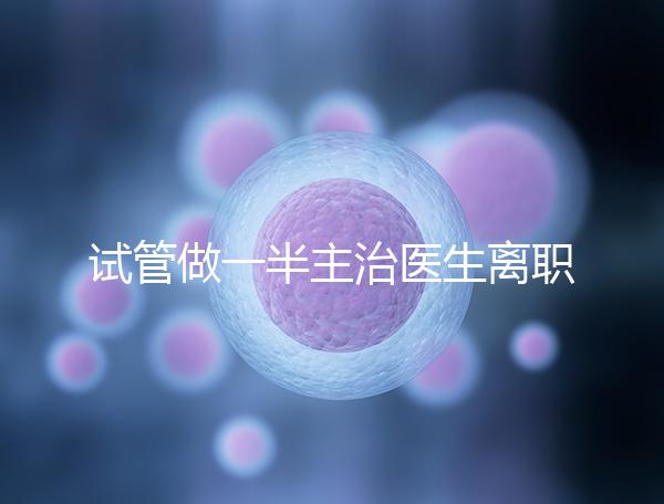 試管做一半主治醫(yī)生離職怎么辦速覽，換一個(gè)或是不錯(cuò)選擇