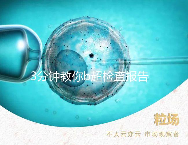 3分鐘教你b超檢查報告單怎么看，不是你想的那么簡單